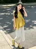 Conjunto de Pantalón Corto sin Mangas para Niñas, Nuevo Estilo Verano 2026, Súper Elegante y Moderno para Niños Mayores, Conjunto de Dos Piezas Estilo Coreano