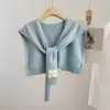 Chal de punto exterior para hombre y mujer, primavera y otoño, sala de aire acondicionado de oficina, protección de la columna cervical, chaleco pequeño fino, nuevo, verano