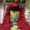 Flor de simulación rosa ventana de rosas decoración de paisajismo flor centro comercial diseño de escena de boda arte floral rosa flor artificial