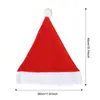 Chapéu de pelúcia curto de Natal, Chapéu de Natal para adultos e crianças, Fantasia de festa, Suprimentos para decoração de feriado, quantidade mínima de pedido