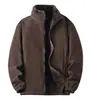 Jaqueta de Inverno com Gola Alta Engrossada Transfronteiriça Jaqueta para Esportes ao Ar Livre Roupa de Trabalho Masculina Casaco de Lã de Alta Qualidade Feito Sob Medida