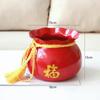 Balde da Fortuna Arranjo de Flores de Ano Novo Balde Saco de Bênçãos da Fortuna Flor Artificial Azevinho Salgueiro Prateado Sala de Estar Metal Vaso de Flores de Bênção Ornamento Bonsai