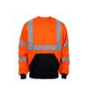 Camiseta Polo de Manga Larga Reflectante de Seguridad Aoke Cuello Redondo Sudadera