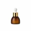 Stock Listo del Fabricante 5ml Verde Claro Fondo Grueso Cilíndrico Botella Hombro Plano Botella Gotero Botella Aceite Esencial Sub-Botella Perfume Botella de Vidrio