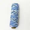 Corda de Algodão Fio Central Tingida por Segmento Cor Gradiente 3mm Corda para Teclagem de Pulseira DIY Macramê Cordão de Celular Artesanato de Teclagem