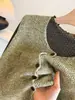 Chaleco de Punto Suelto con Cuello en V y Efecto Jaspeado Retro para Mujer Camiseta de Manga Larga para Superponer Conjunto de Dos Piezas Moda Coreana Nueva de Otoño Top