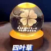 Bola de Cristal Gravada a Laser 3D K9 Bola de Vidro Luz Noturna com Base de Madeira Decoração Criativa para Mesa de Escritório Casa Presente de Aniversário