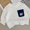 Camiseta de Manga Longa Infantil Zhi Zhi Ma 2026 Nova Coleção Primavera e Outono Camiseta Básica Tendência com Desenho para Meninos e Meninas Top Estiloso para Meninas