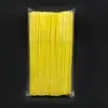 Pajilla Color Art paquete transparente de 8 colores 100 piezas/paquete pajilla plástica desechable creativa curva 6 * 260 mm