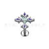 Jiangtai F136 Aleación de Titanio Arete para Hélice Auricular Joyería Punk Cruz G23 Titanio Piercing Joyería Arete