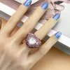 Novo Anel Coração Diamante Estilo Coreano para Mulheres Diamante Estilo Ins Anel Coração Joias Acessórios Atacado