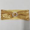 Tie-free stretch cadeira de volta flor lantejoulas cadeira de volta arco hotel casamento suprimentos de casamento tampa da cadeira alça decorativa