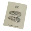 Pinzas Brillantes para el Cabello de Niña Pasador de Princesa Pinza para Flequillo Frente Pinza BB Dulce para Niña Gota de Agua