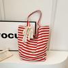 Bolsa Tote de Gran Capacidad, Bolso Grande de Lona Casual Simple y Versátil para Mujer, Nuevo Estilo Verano 2026 Bolso de Hombro para Estudiante Universitario