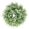 Venta al por mayor de fábrica decoración colgante de puerta y ventana corona simulación hoja de eucalipto blanco corona pequeña decoración para el hogar planta de simulación flor falsa