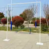 Novos adereços de casamento moldura de fundo de ferro haste telescópica decoração de casamento layout de palco decoração de prateleira de arco dourado