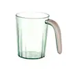 Taza de enjuague bucal transparente de lujo ligero, taza de enjuague bucal simple para parejas con asa, vaso para cepillo de dientes, vaso para cepillarse los dientes de estudiante, venta al por mayor de fábrica