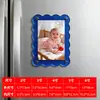 Marco de Fotos Acrílico Transparente Doble Cara Imán Magnético para Nevera Marco de Exhibición de Fotos Polaroid con Forma de Abanico Ondulado