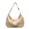 Bolso Cruzado de Lona Lavada para Hombre, Marca de Moda, Bolso de Hombro de Gran Capacidad, Bolso Mensajero Casual de Color Sólido para Estudiante, Versátil