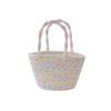 Bolso de mano para mujer tejido con cuerda de algodón fresco, versátil y bonito para uso diario, ideal como regalo de mano.