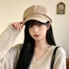 Boina de Otoño e Invierno para Mujer Estilo Coreano Versátil Adelgazante Facial Sombrero Octagonal Boina de Periódico Retro Literaria Sombrero de Pintor Estilo Japonés