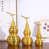 Enfeites de cabaça de cobre personalizados, cabaça para hall de entrada aberto, enfeites para sala de estar, cabaça de latão baifu, fabricante de artesanato em metal