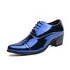 Sapatos masculinos de salto alto alto transfronteiriço plus size Estilo britânico Sapatos de cabeleireiro Estilo europeu e americano Sapatos sociais casuais de negócios