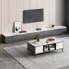 Mueble de TV simple moderno sala de estar hogar apartamento pequeño mesa de suelo nuevo lujo ligero minimalista imitación placa de roca mueble de TV