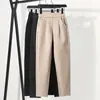 35-110kg Grasa mm Mujer Otoño e Invierno Nuevo Pantalones de Zanahoria Ajustados de Cintura Alta Pantalones Sueltos de Tobillo Estrecho Pantalones Harem Casuales para Mujer