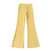 Calça Flare Casual de Lã com Design Spicy Girl Estilo Americano Outono 2025 Nova Calça Esportiva Yoga de Cintura Baixa para Mulheres