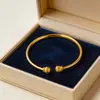 Pulsera Estilo Antiguo Chapada en Oro para Mujer, Diseño Abierto, Dragón y Fénix de Imitación Oro, Celebración de Boda, Lujo Ligero, Nuevo Estilo Chino, Pulsera de Oro Tradicional que No se Desvanece