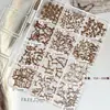 Accesorios para decoración de uñas de lazo color café para otoño e invierno de 12 piezas, decoración de uñas de lazo flotante tridimensional translúcido Maillard de resina