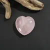Colgante Natural de Cristal Rosa Hielo con Forma de Corazón Cristal Rosa 30X15Mm Accesorios de Joyería Piedra Hibisco Trabajo con Forma de Corazón de Cristal