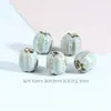 Esmalte de flor pequeña sandía cuentas de cerámica agujero recto cuentas de colores calabaza cuentas de porcelana accesorio para pulsera material joyería pequeña