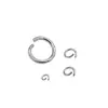 Anillo abierto de acero inoxidable 304, resistente a la corrosión, mantiene el color, alta tenacidad, accesorios de cadena para zapatos, bolsos, joyería DIY, hebilla de conexión