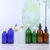 Botella cuentagotas transparente para aceites esenciales de 10 m, botella vacía de 30 ml, botella de vidrio para reempaque de aceites esenciales, botella de líquido de esencia, impresión