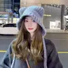 Otoño e invierno nuevo lindo oso sombrero cálido protección facial orejas pequeñas sombrero de lana sombrero de invierno japonés y coreano sombrero de punto versátil