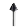Herramienta de Chaflanado de Grado Industrial Lansheng 60 Grados 120 Grados Tres Filos Un Filo Herramienta de Desbarbado con Recubrimiento Tialn de Cobalto Alto Broca de Chaflanar