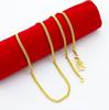 Collar Chapado en Oro de 24 Quilates para Mujer, Cadena Lateral de Joyería Dorada Necklace Jp093, Color Duradero, Venta Directa del Fabricante, Al por Mayor 2 mm