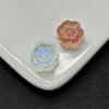 Cuentas de Cristal Florales Transparentes Degradadas, Cuentas Multicolores con Agujero Pasante en Forma de Flor de Ciruelo, Accesorios para Abalorios de Pulseras y Pendientes Hechos a Mano