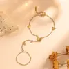 Pulseira de Aço Titânio Colorida Nova Estilo Verão Borboleta Coração Contas Redondas para Mulheres, Tendência e Simples, Corrente de Pulso Fashion e Versátil