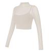 Roupas de ioga falsas de duas peças transfronteiriças, malha de alta aparência feminina com almofada no peito, top fitness, outono e inverno, corrida, treinamento, roupas esportivas