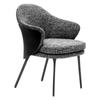Silla de comedor ligera de lujo de estilo italiano, silla con respaldo posmoderno, taburete para ocio, apartamento pequeño, hotel, restaurante, silla de comedor de madera maciza.