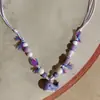 Collar con colgante de campana de mariposa de cerámica de estilo étnico retro para mujer, diseño nuevo y moderno, cadena larga para suéter, accesorios