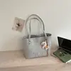 Bolsa Tote Retrô de Grande Capacidade Estilo Coreano para Mulheres 2026 Novo Modelo Simples Casual Tendência High-End Bolsinha de Ombro