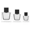 Botella de Perfume de Vidrio Grueso Cuadrada de Gama Alta 30ml 50ml 100ml Botella con Atomizador de Perfume Exclusivamente para Ventas Transfronterizas