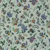 Tela de gasa impresa floral fresca pequeña de color verde claro H7 venta al por mayor de ropa vestido tela Hanfu venta al por mayor