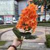 Hortensia verde hidratante de comercio exterior, tacto suave de goma, hortensia de una sola cabeza, hortensia grande, decoración suave para bodas, fabricante de flores falsas