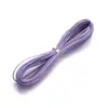 Cuerda plana de algodón PU con núcleo de algodón y cuero de 2 mm, cuerda tejida brillante, cordón de cuero, cordón para accesorio de colgante de bolsa DIY hecho a mano