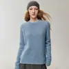 Nueva colección de otoño e invierno: Suéter de punto para mujer, cuello redondo, estampado floral, corte holgado, hecho de seda de morera y cachemira, una capa base versátil